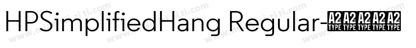 HPSimplifiedHang Regular字体转换